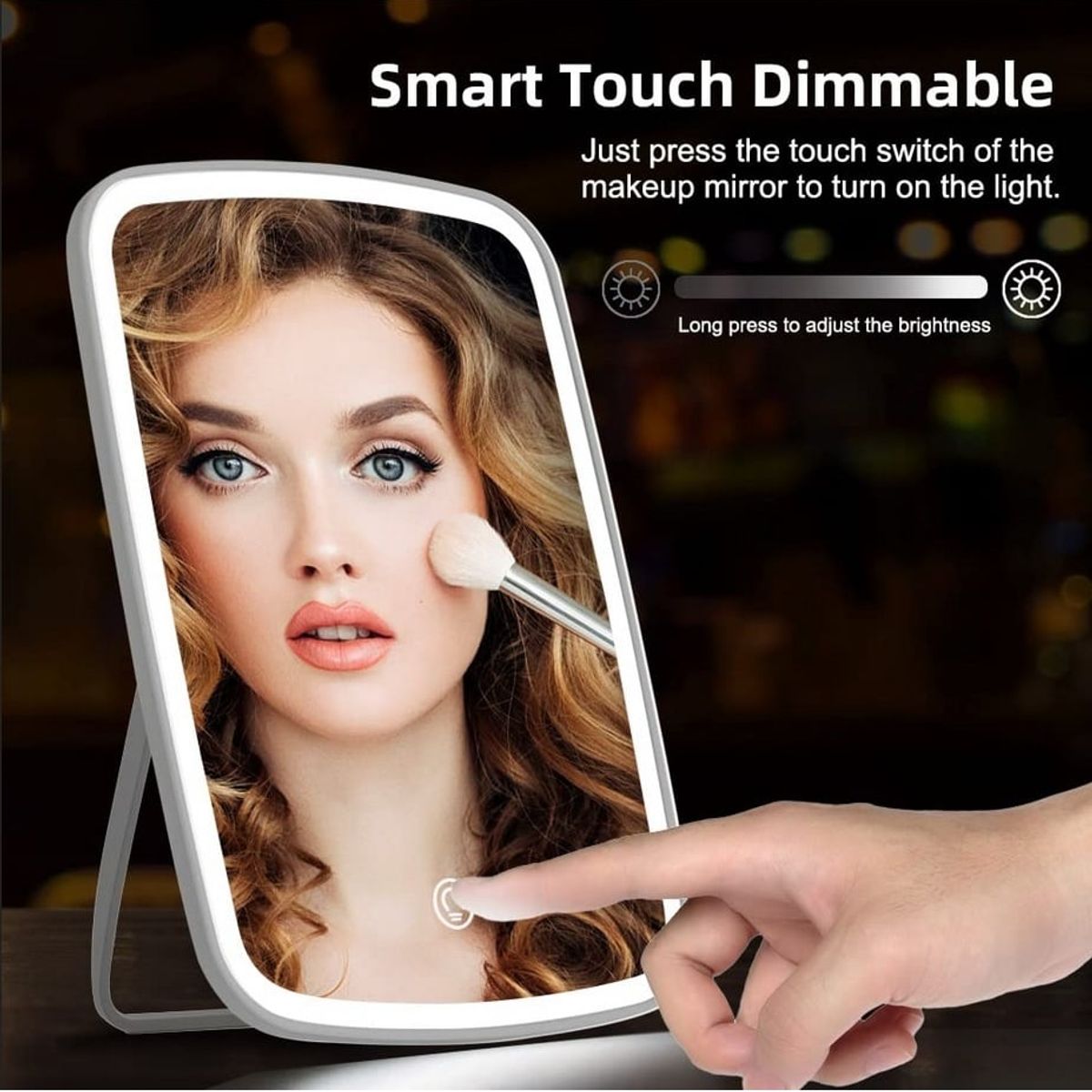 GENERICO - Espejo Con Luz Led - Maquillaje Bateria Recargable - Tactil