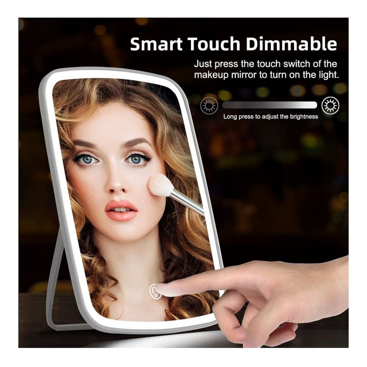 GENERICO - Espejo Con Luz Led - Maquillaje Bateria Recargable - Tactil