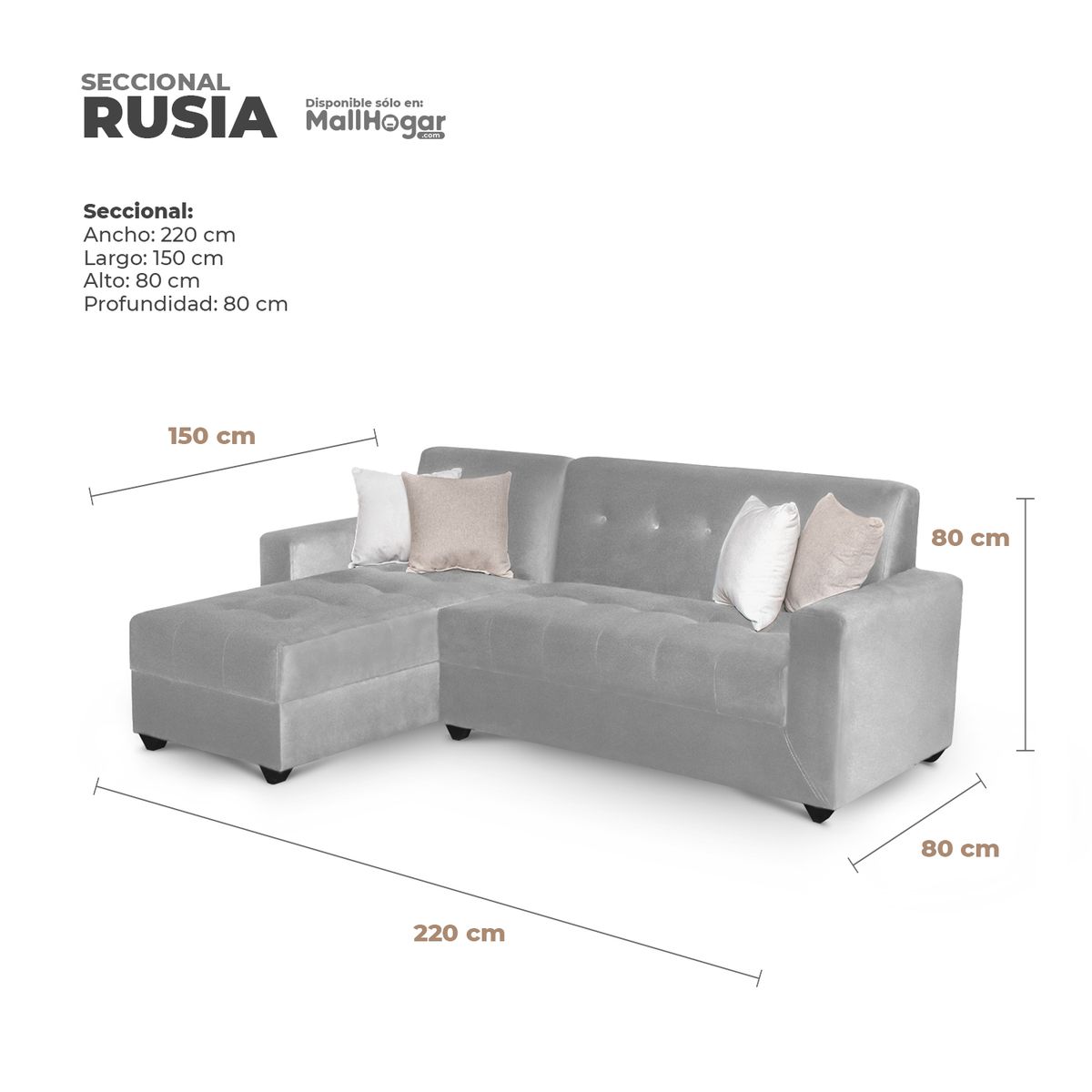 GENERICO - Seccional Rusia Izquierdo Gris Plata