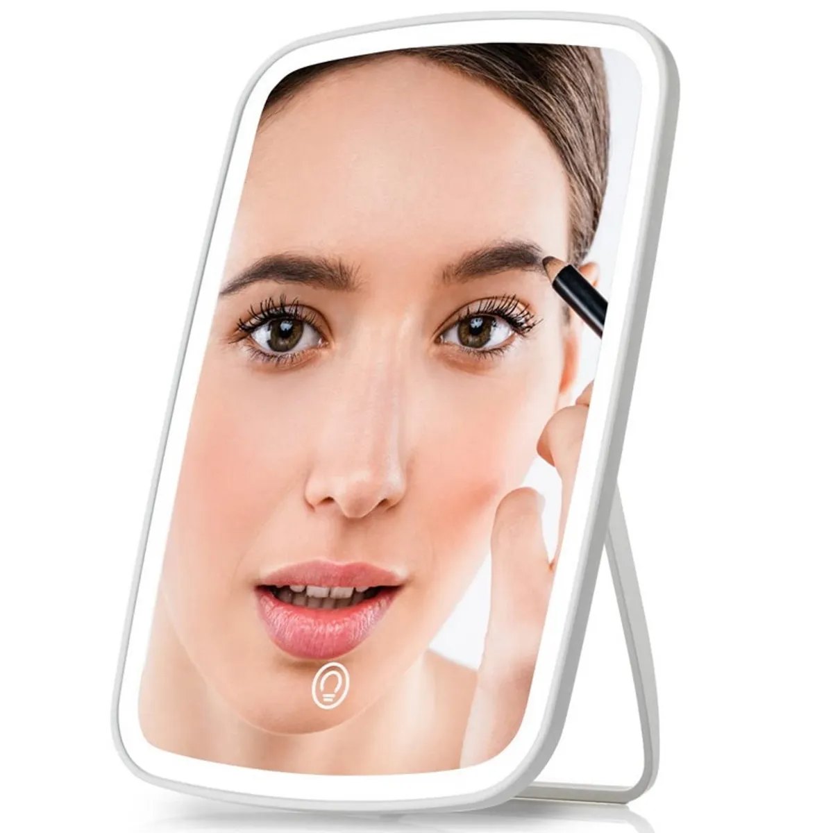 GENERICO - Espejo Con Luz Led - Maquillaje Bateria Recargable Tactil - Blanco