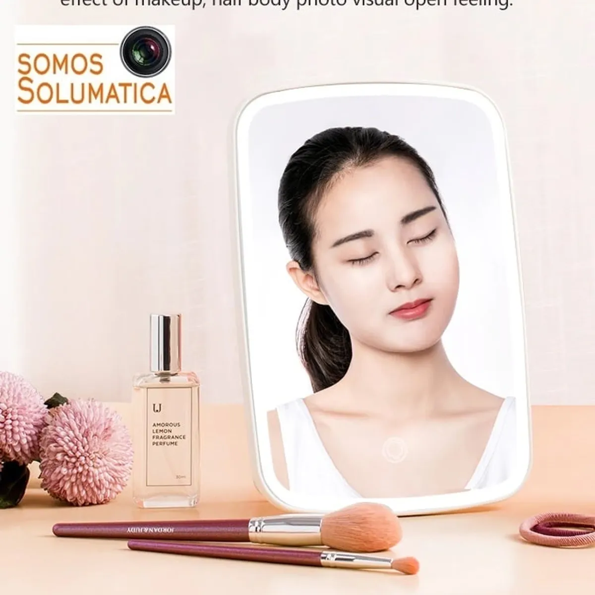 GENERICO - Espejo Con Luz Led - Maquillaje Bateria Recargable Tactil - Blanco