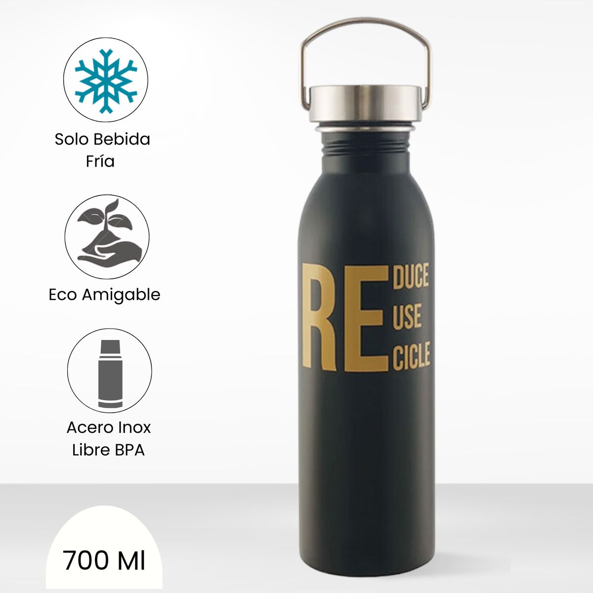 THERMOS - Tomatodo Deportivo Planeta 700ml Negro