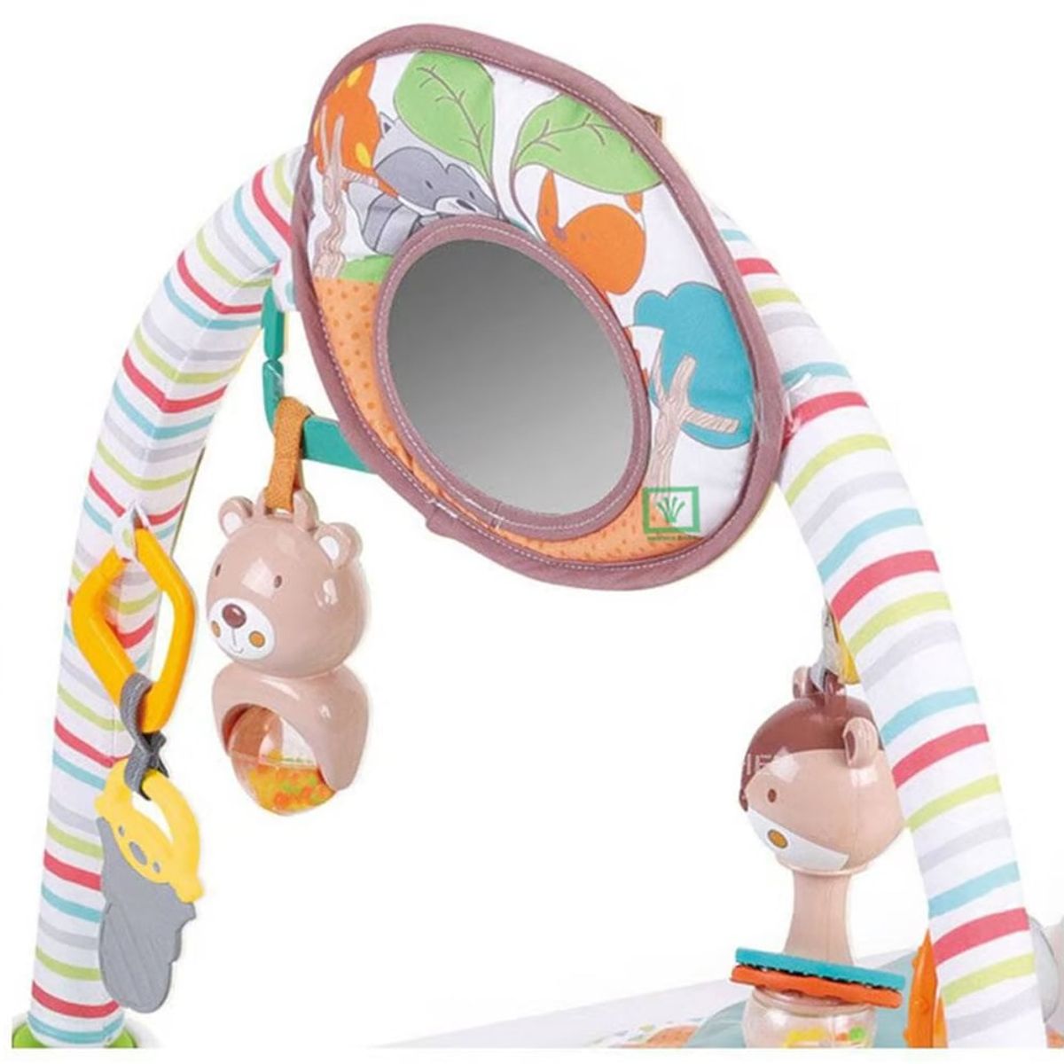 KONIG - Gimnasio Piano Patadita Con Luces Sonido Y Espejo Konig Kids