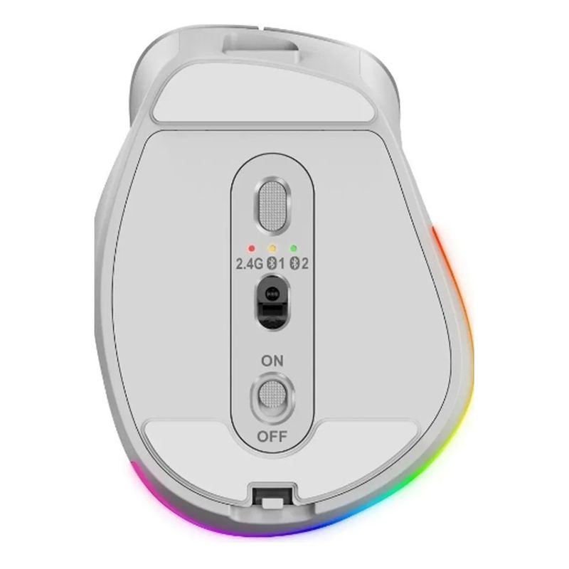 GENIUS - Mouse Genius Ergo 9000s Pro Dual Recargable Bt  Blanco Perla