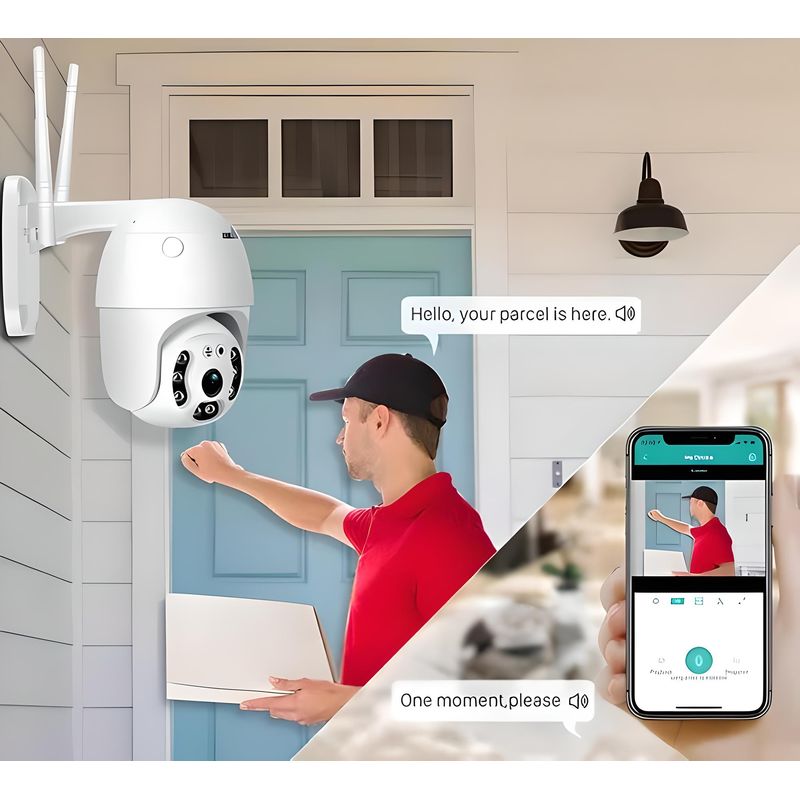 SEISA - Cámara Seguridad Vigilancia Smart Wifi Hd Visión Nocturna Con Sensor