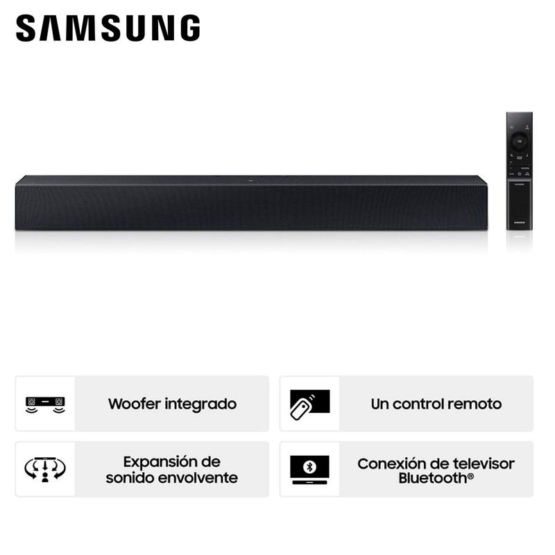 SAMSUNG - SOUNDBAR SAMSUNG BLUETOOH 20CH HW-C400PE NEGRO