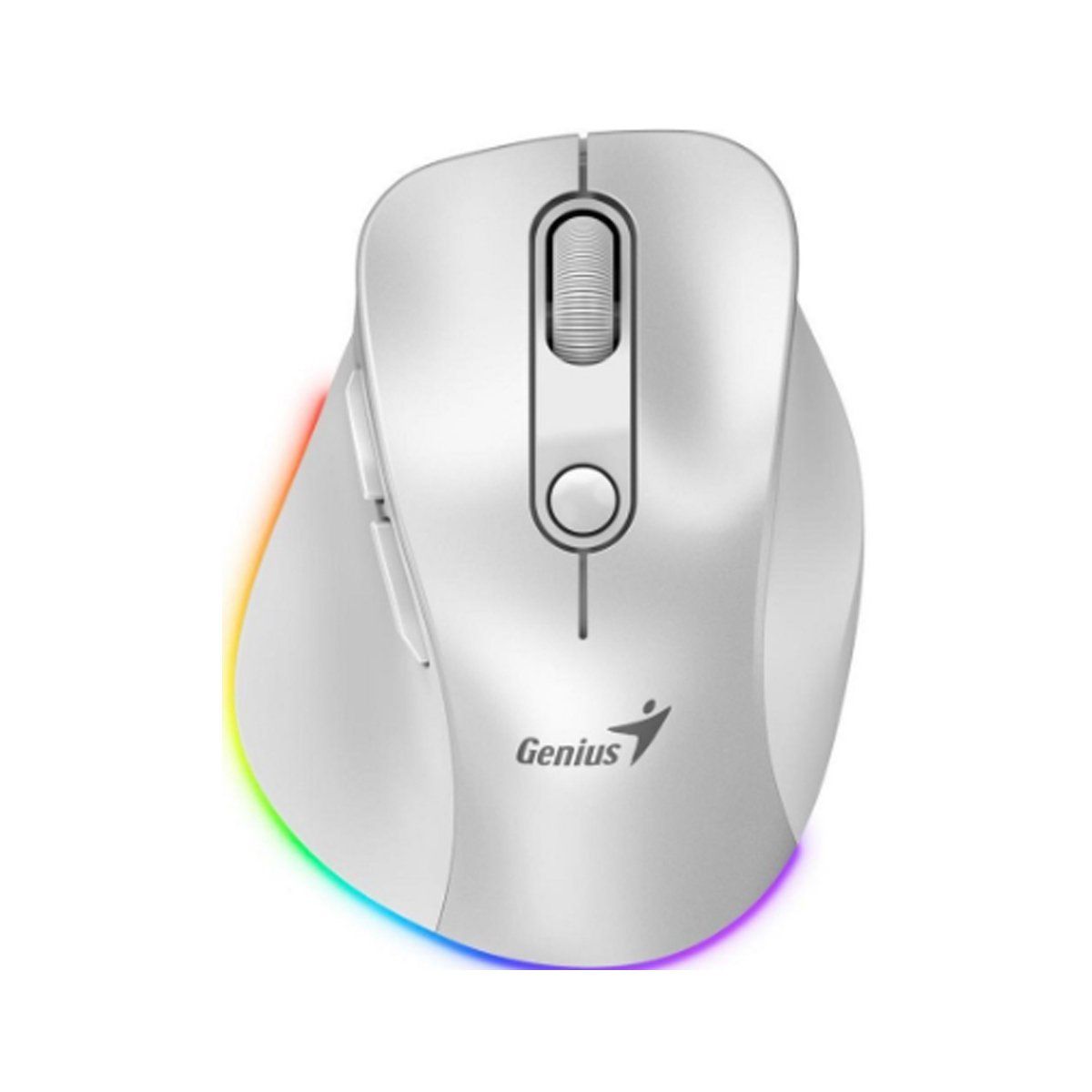 GENIUS - Ratón Genius Ergo 9000s Pro Dual Recargable Bt Blanco Perla