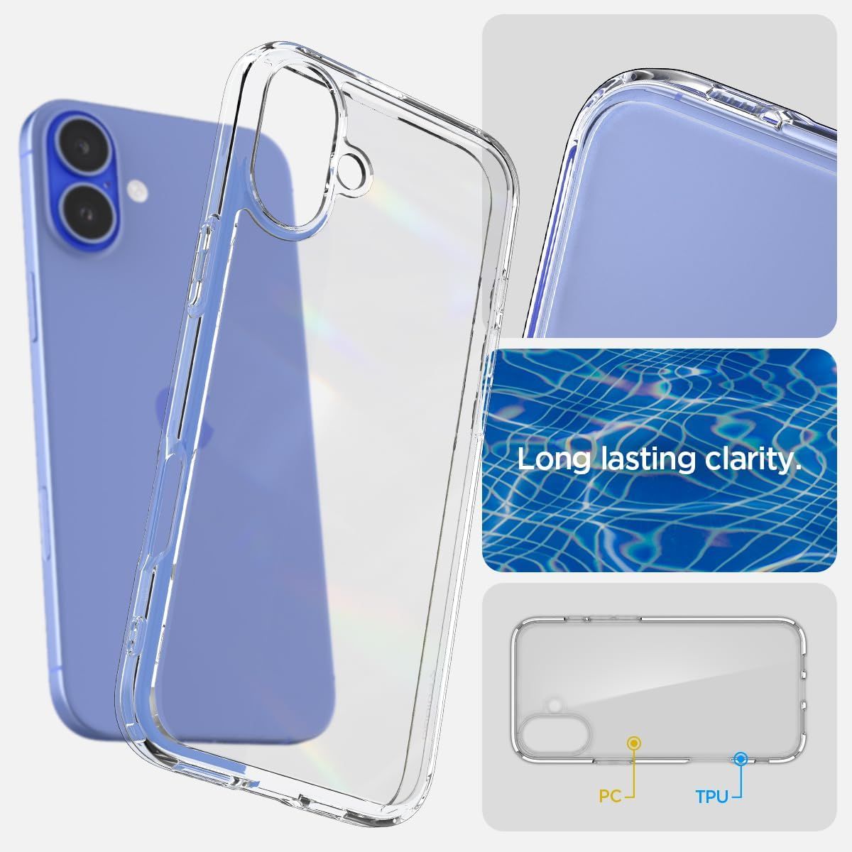 SPACE - Case Sapce Anticaida iPhone 16 Plus - Transparente