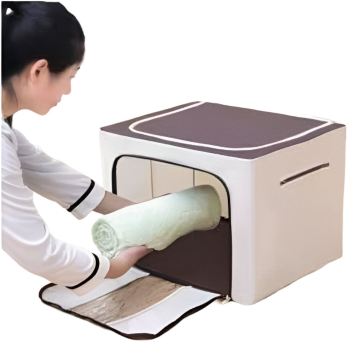 ELMEJORPRECIO - Cesta De Almacenamiento Multiuso Para Sabana Juguetes Beige