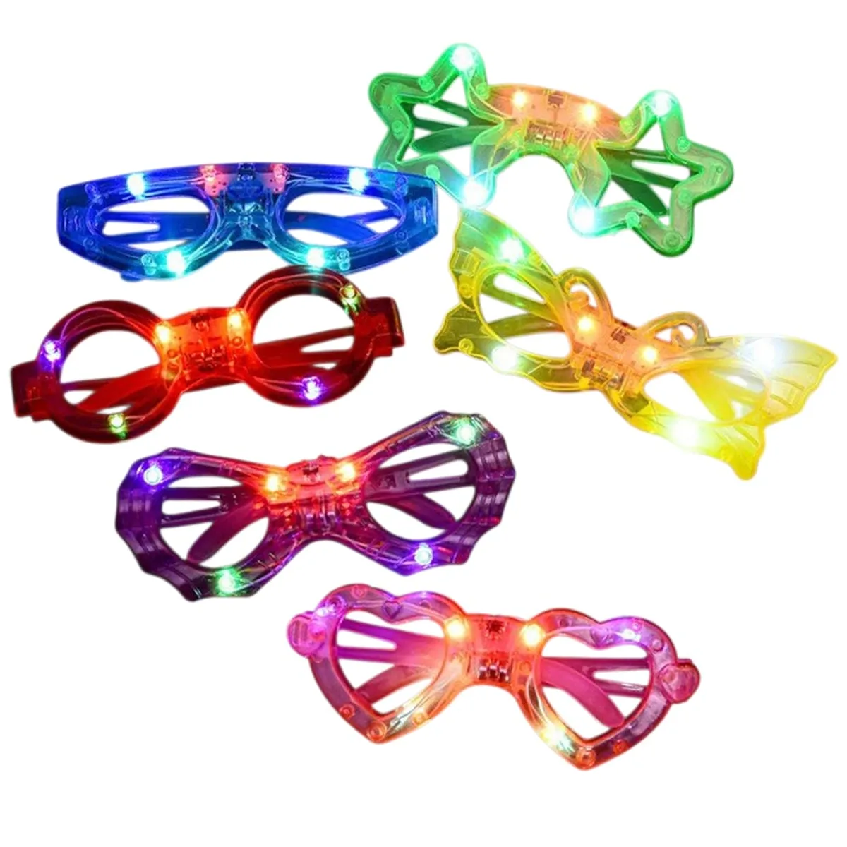 GENERICO - Lentes con luces led pack x 6 unid.