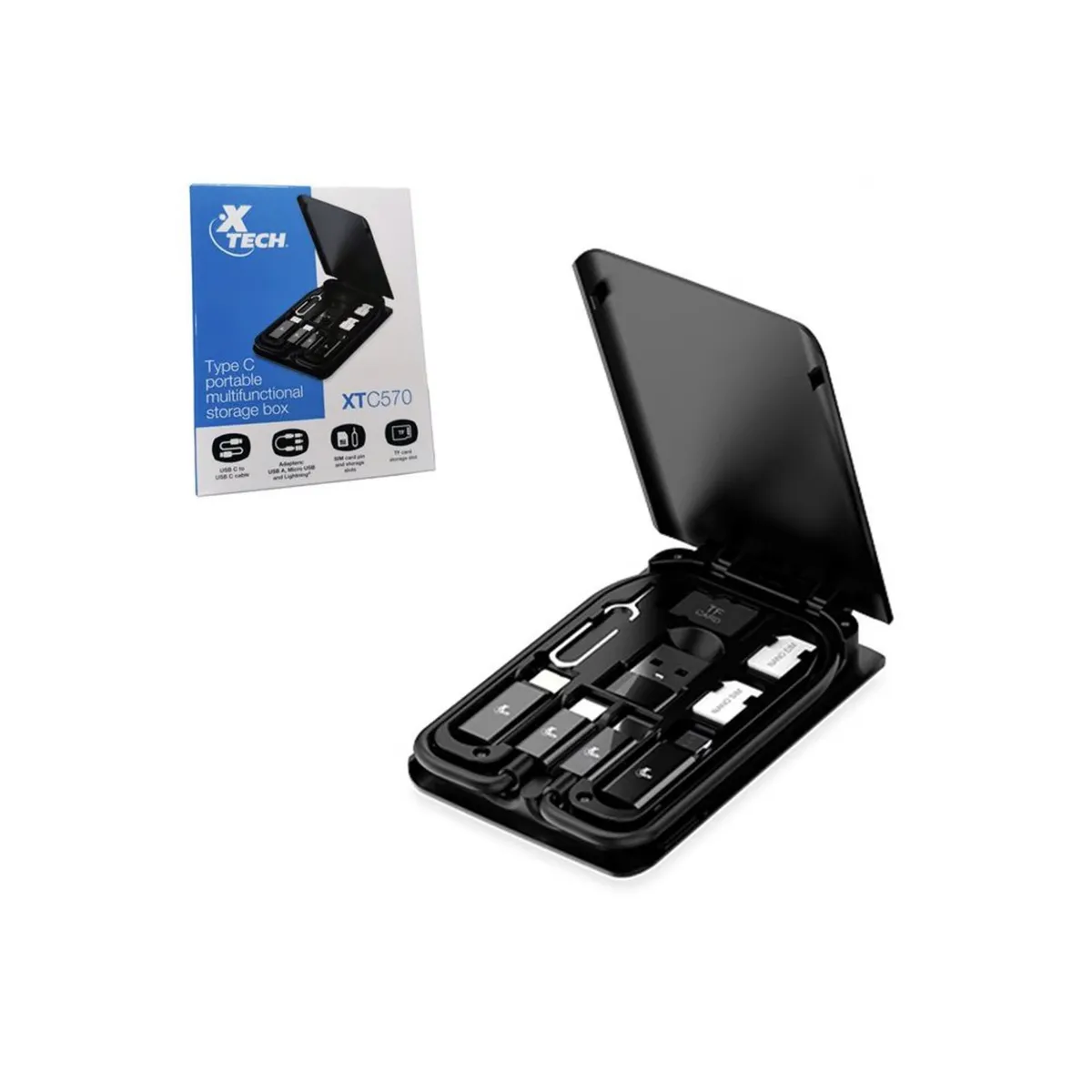 XTECH - ESTUCHE MULTIFUNCIONAL XTECH XTC-570 TIPO C A USB A USB C MICROUSB LIG