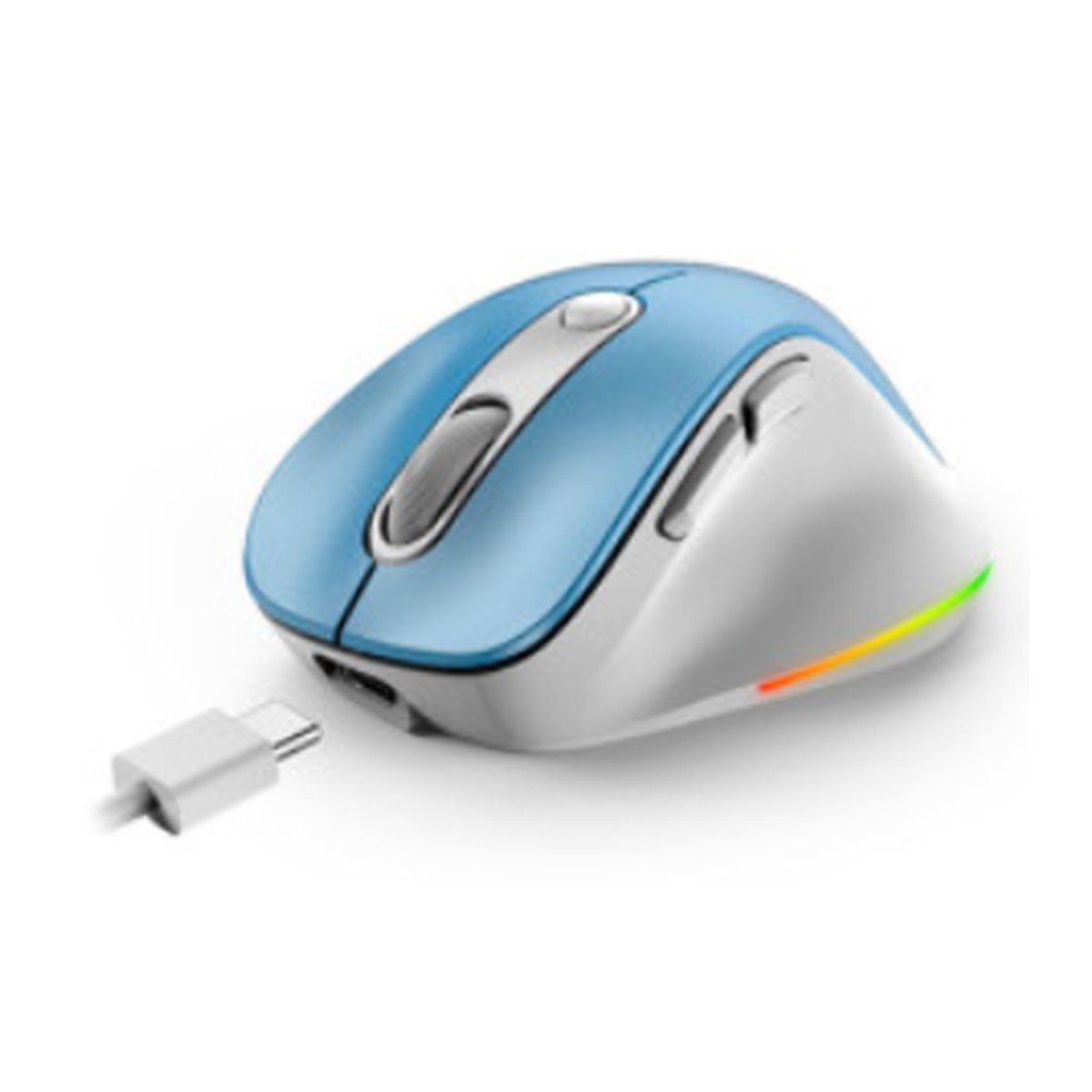 GENIUS - Ratón Genius Ergo 9000s InalámbricoBt 6-Bot Silencioso Azul Claro