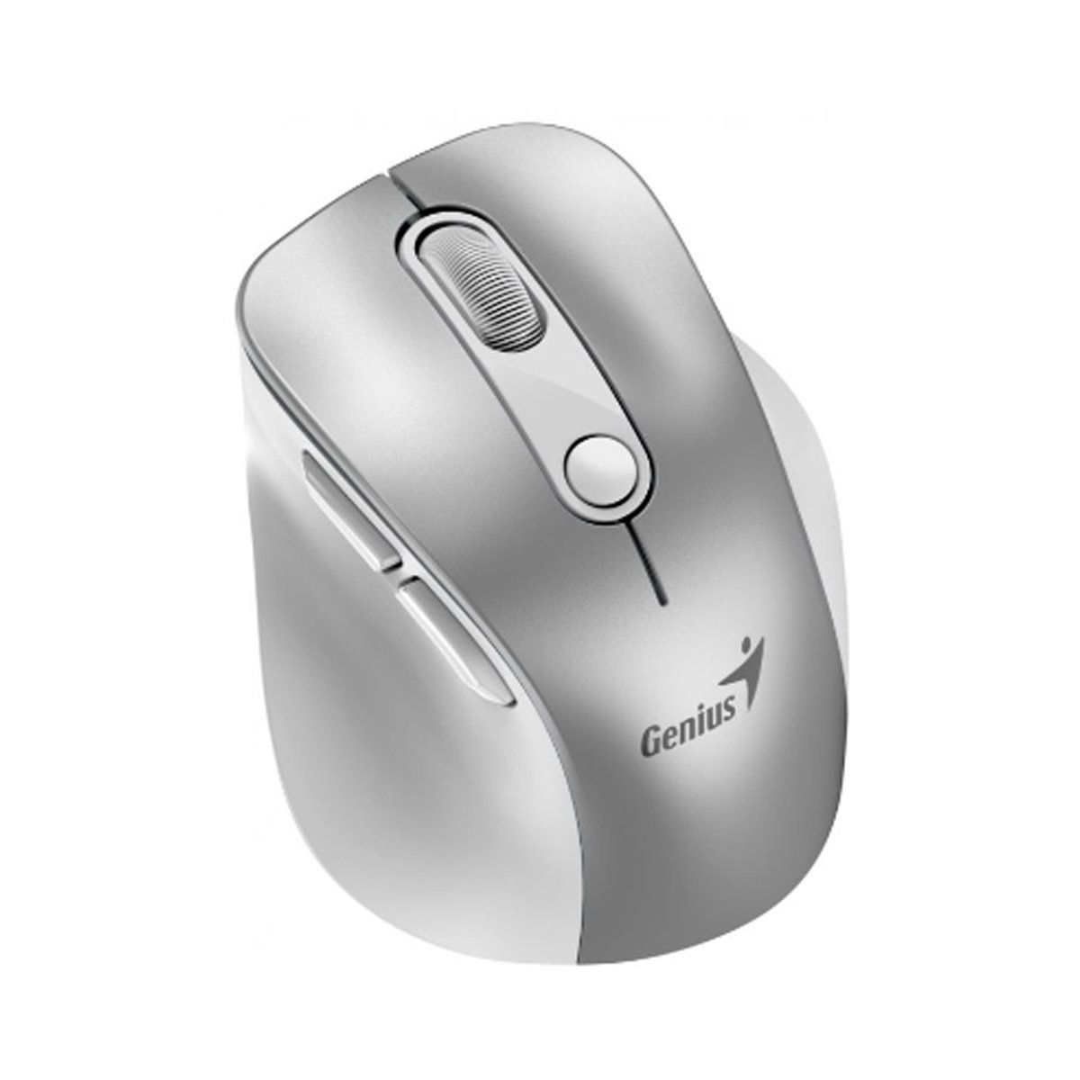 GENIUS - Ratón Genius Ergo 9000s Pro Dual Recargable Inalámbrico Plata