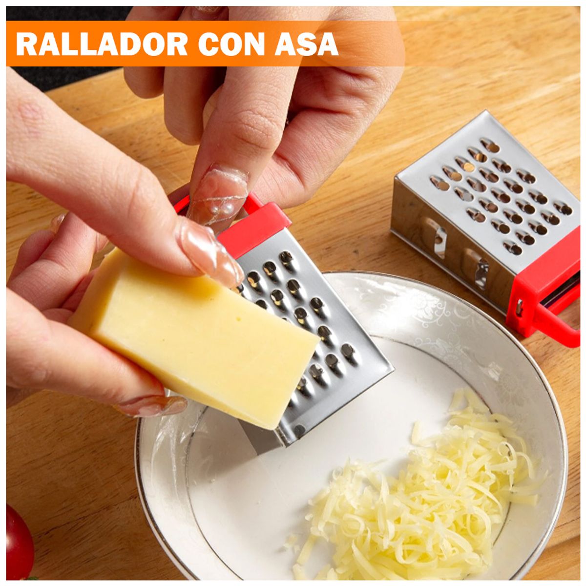 KELLER - Set Tabla de Picar con Rallador Pelador 5 Accesorios A60 Azul