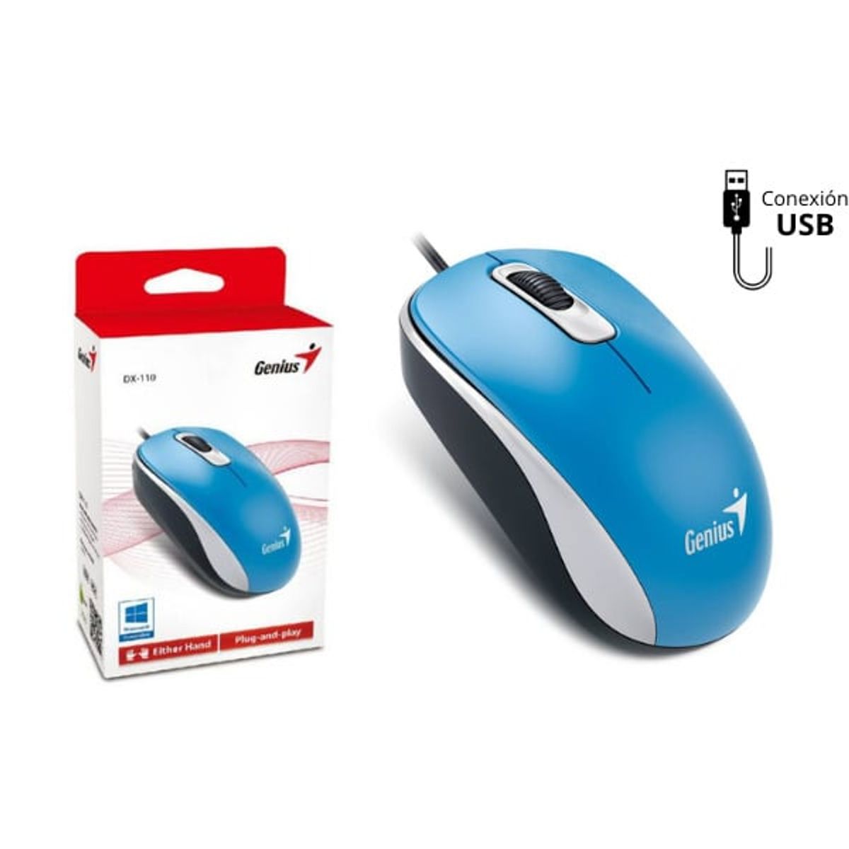 GENIUS - Mouse Genius Dx-110 Celeste