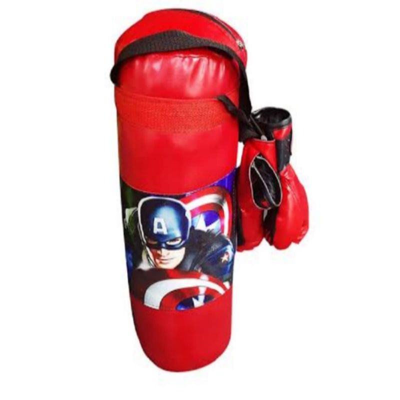 IMPORTADO MC - Saco De Box Para Niños + Guantes De Box ROJO