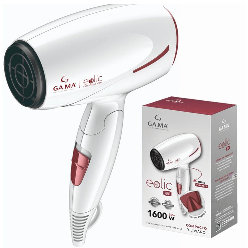 GAMA - Secadora Eolic 1600w Plegable Ceramic Ion Gama