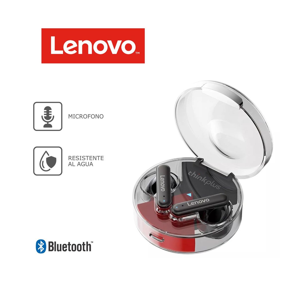 LENOVO - Audifonos lenovo In-Ear Livepods LP10 TWS Bluetooth 4Hrs Negro