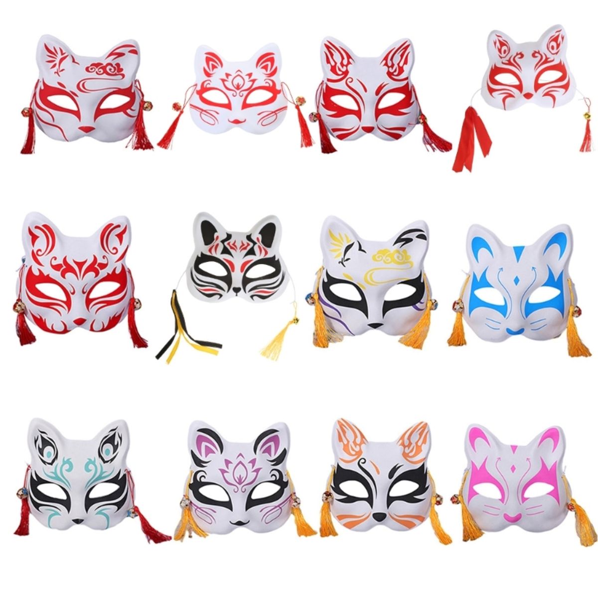GENERICO - ANTIFAZ GATO JAPONES HALLOWEEN