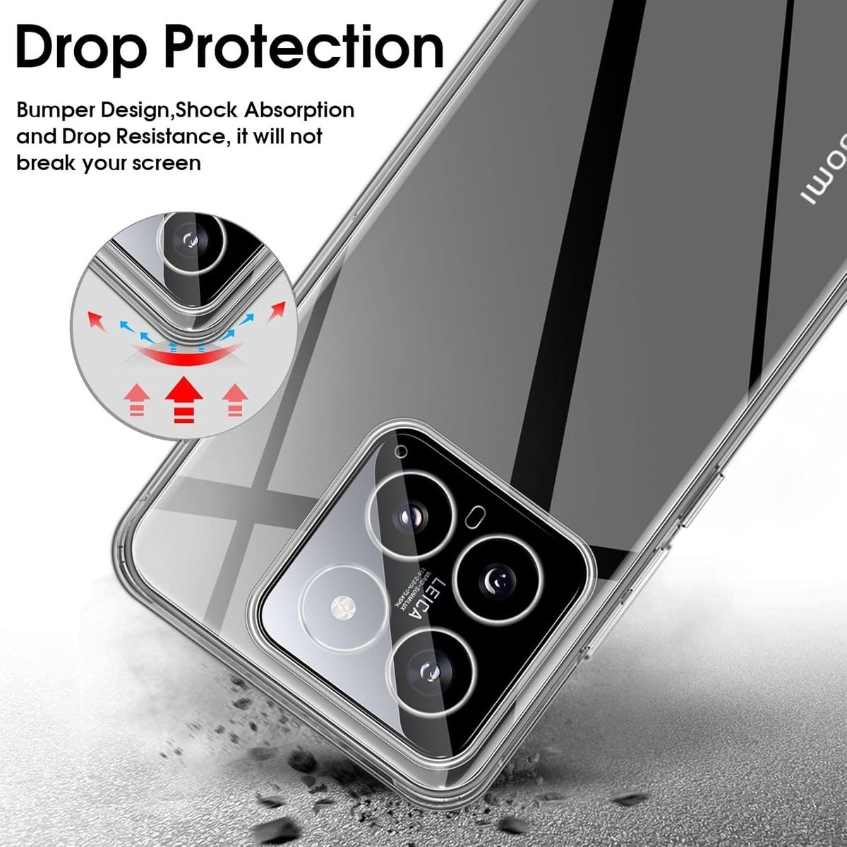 SPACE - Case Space Anticaida Xiaomi Mi 14 - Transparente