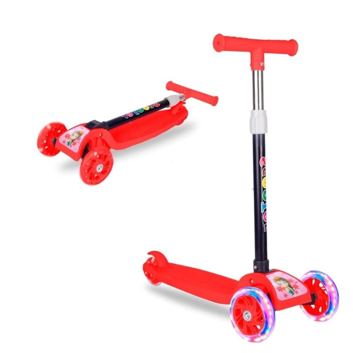 GENERICO - Scooter Plegable Para Niños Con Luces