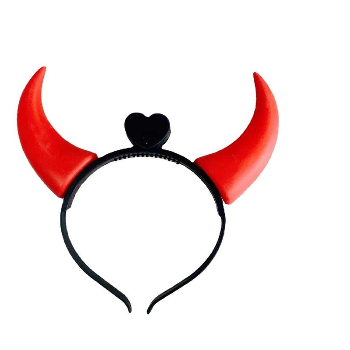 GENERICO - Vincha de halloween cuernos diablita con luces Led