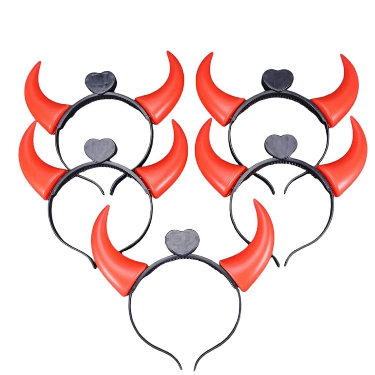 GENERICO - Vincha de halloween cuernos diablita con luces Led