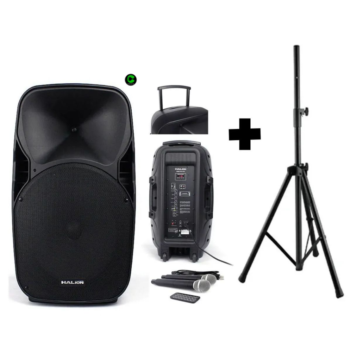 HALION - Combo Parlante Activo PHA-15AL Recargable +TRIPODE SPS502M
