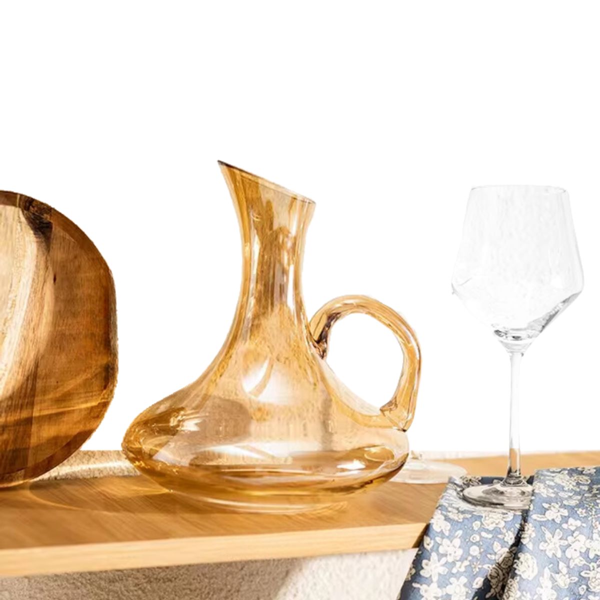 INSPIRA - Decantador Jarra de Vidrio para Vino con Asa