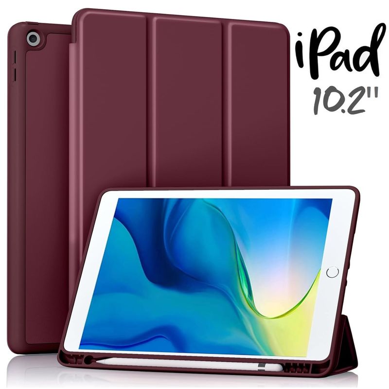 GENERICO - Funda Porta Pencil para iPad 10.2 9na Gen A2602 A2604 Case Smart Cover