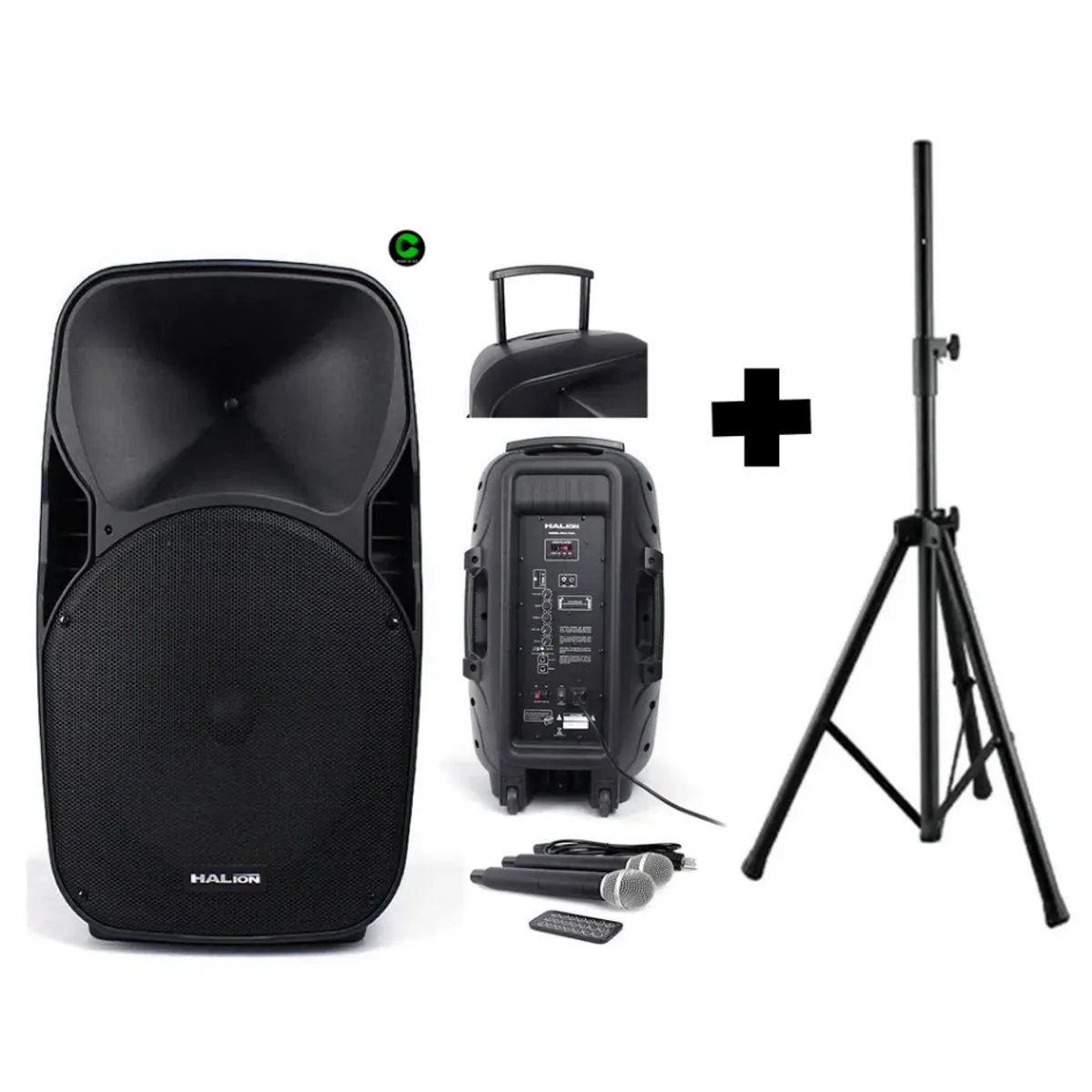 HALION - Combo Parlante Activo PHA-15AL Recargable +TRIPODE SPS502M