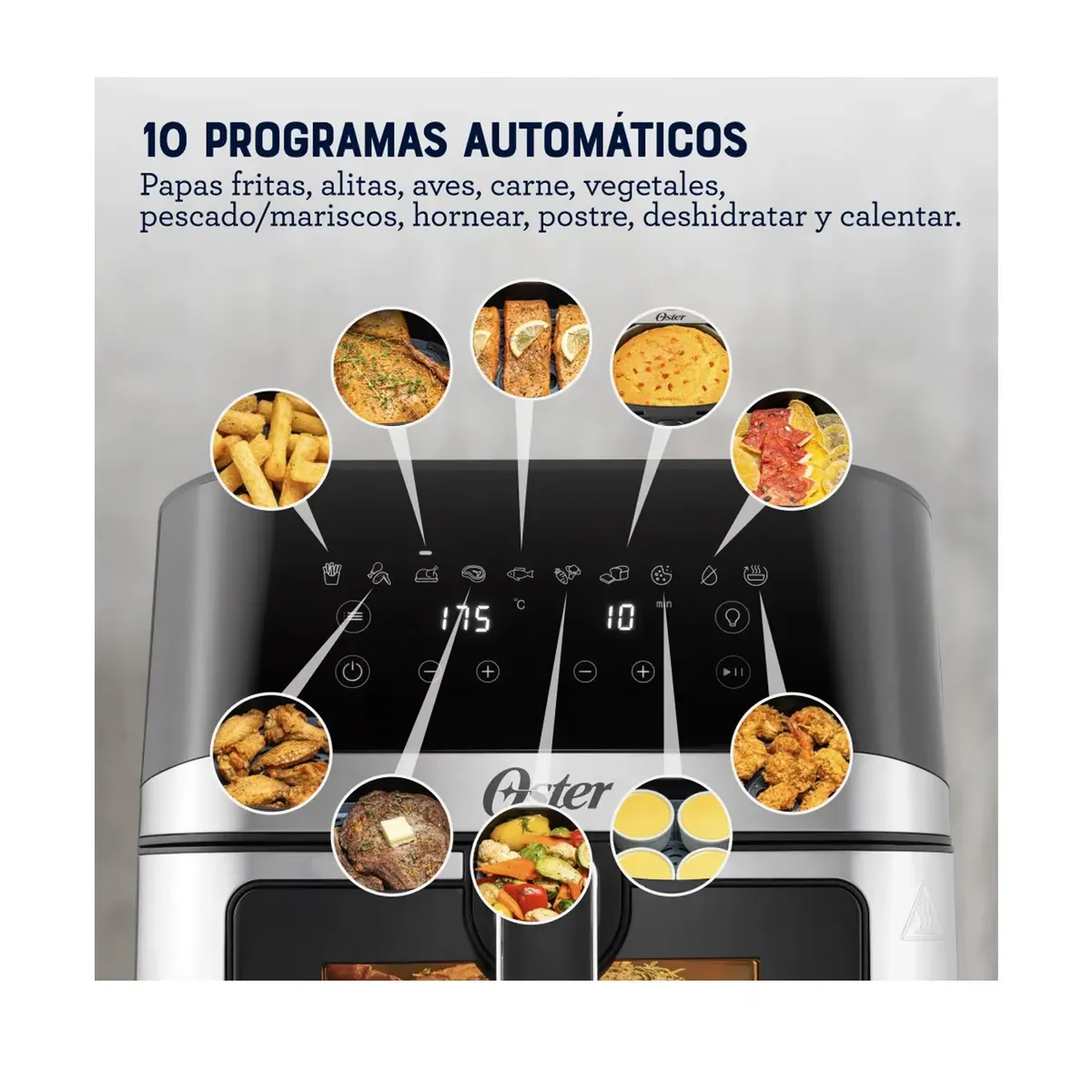 OSTER - Freidora de Aire Digital Oster DiamondForce 7 5L CKSTAF75WDSSDF