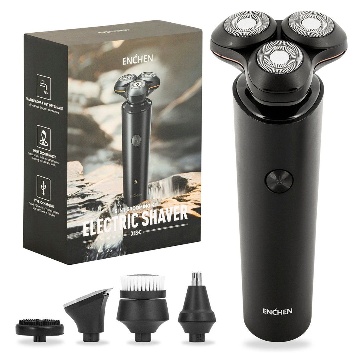 ENCHEN - Afeitadora Recortadora Enchen Grooming Kit 5 en 1 Hair Trimmer