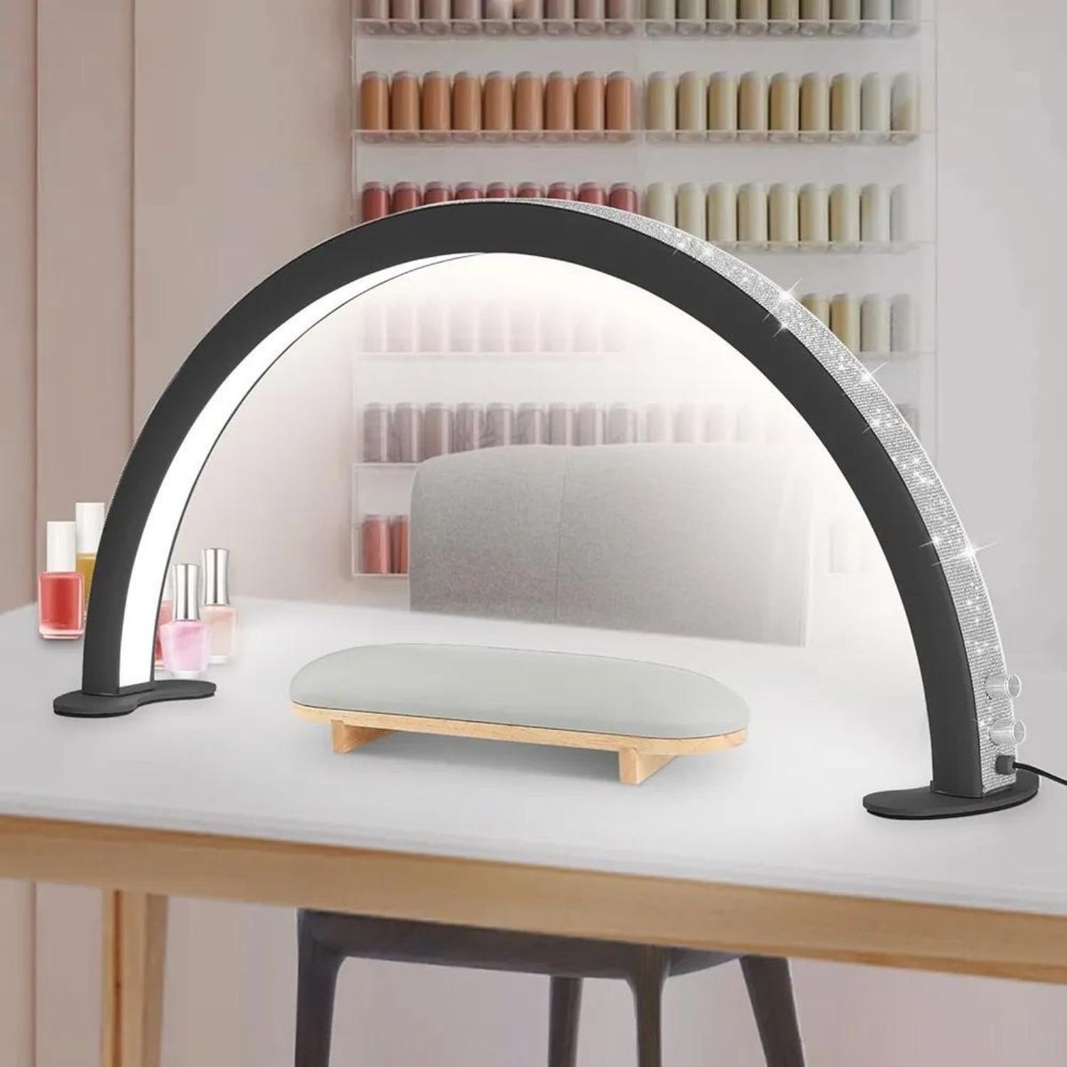 ALTERNATIVE - Lámpara LED Modelo Media Luna de Mesa Ideal Estética Manicure Pestañas