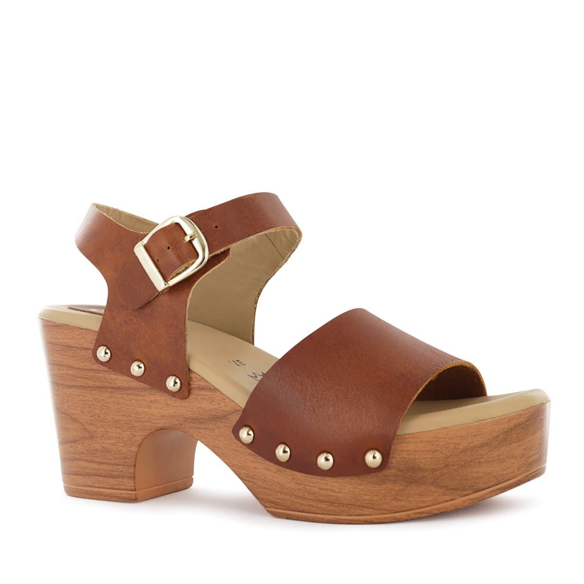 ECCO - Sandalias Con Taco Mujer Ecco Yaiza01 Cobre Cuero