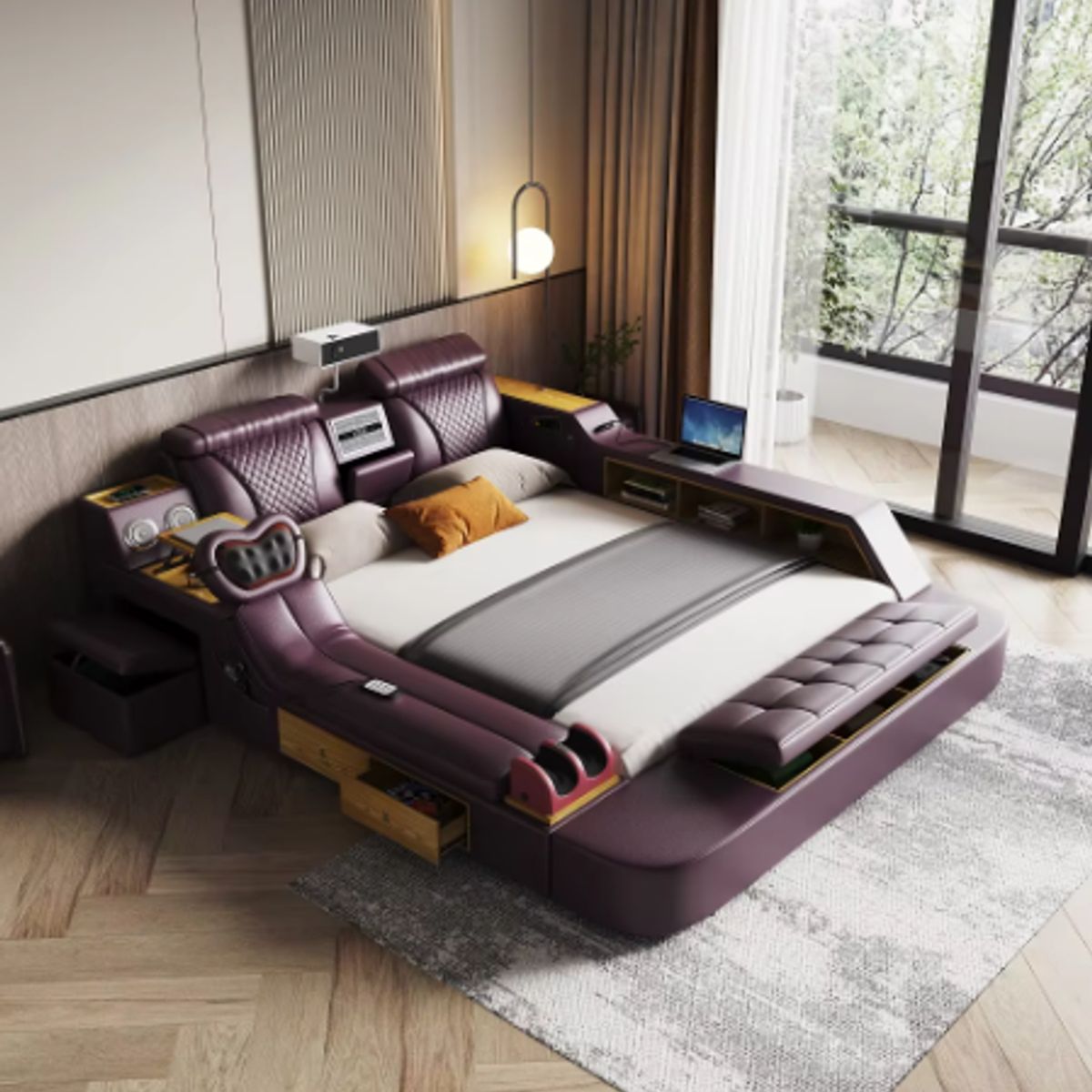 BLITZ - Cama Multifuncional Proyector Silla Masaje Eléctrica Parlantes