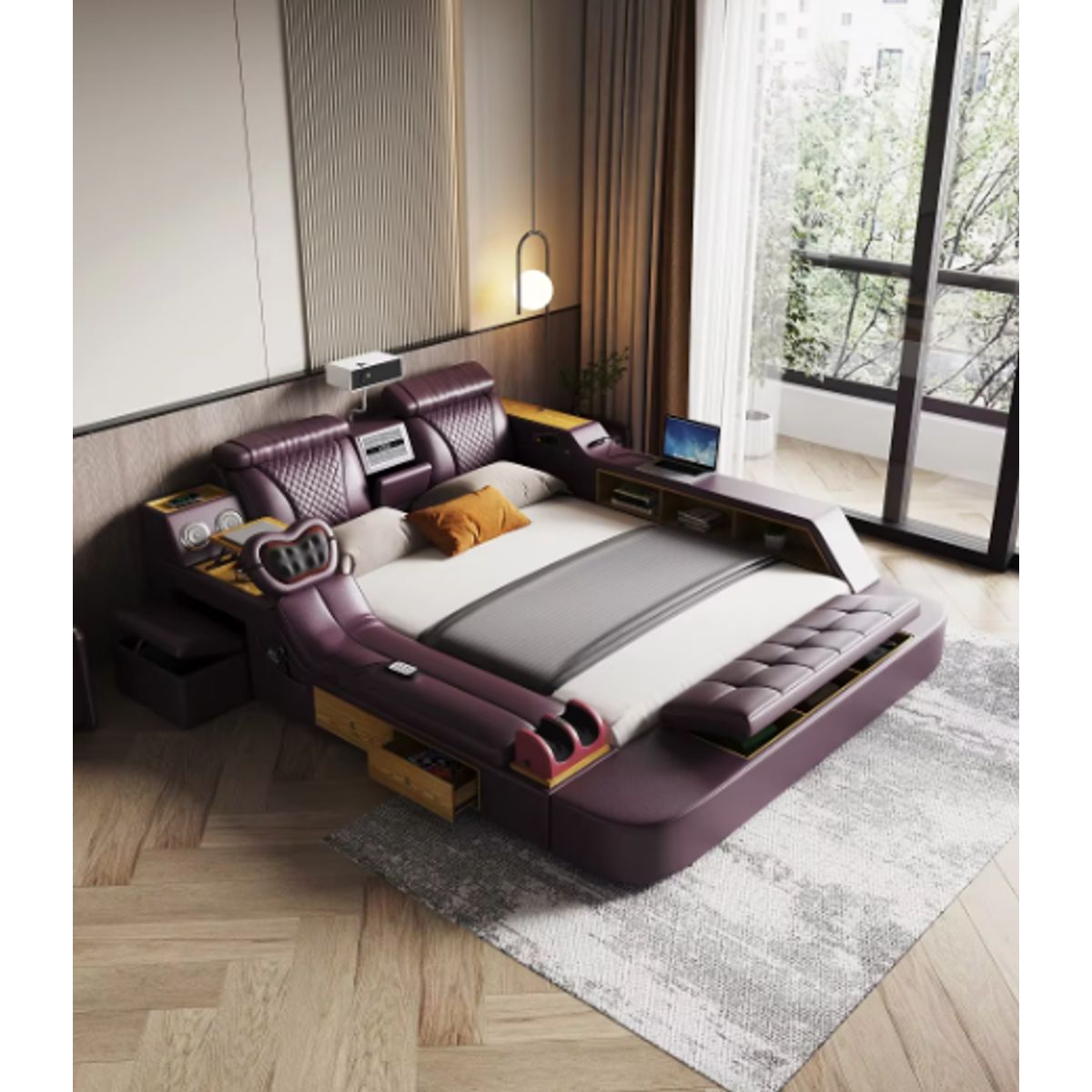 BLITZ - Cama Multifuncional Proyector Silla Masaje Eléctrica Parlantes