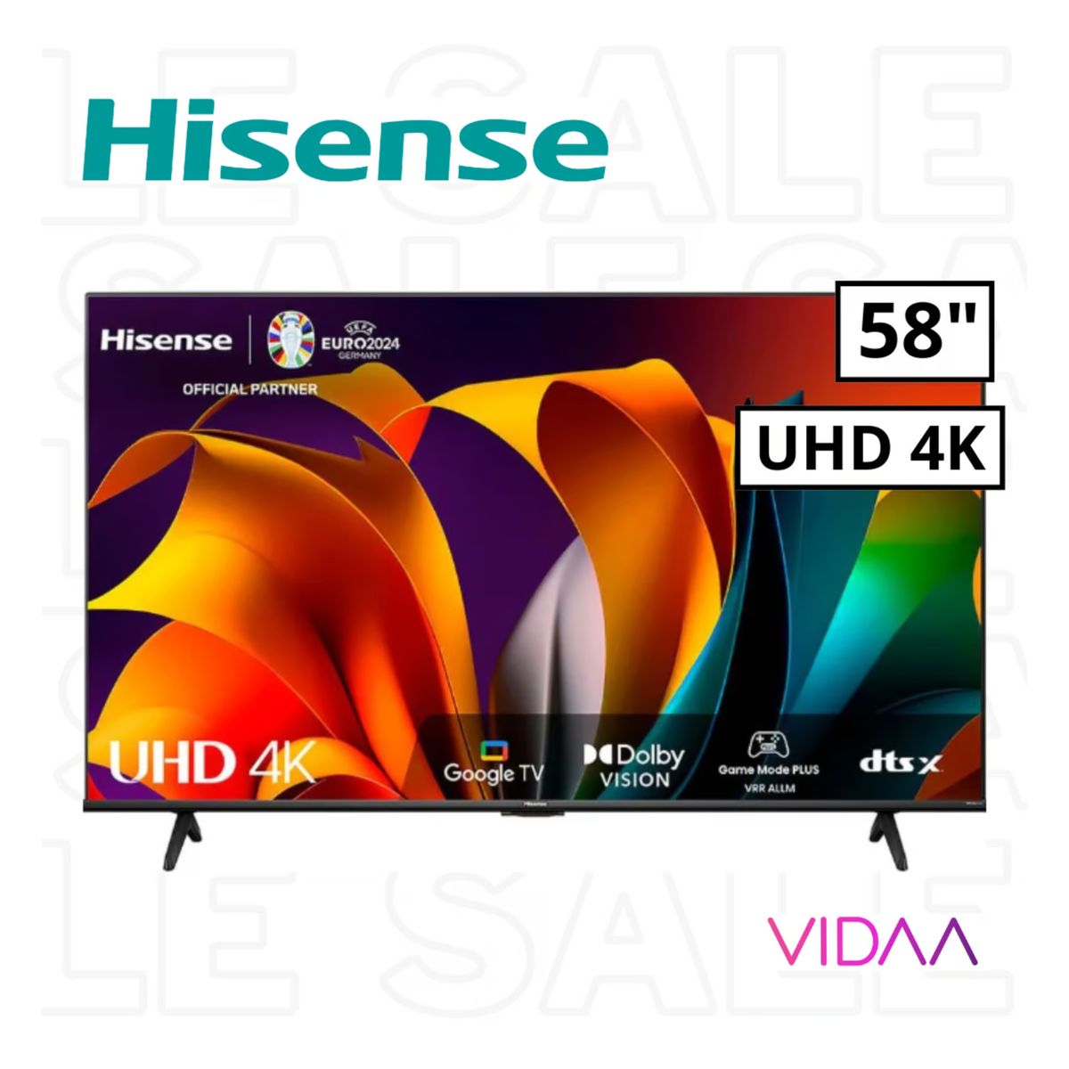 HISENSE - TELEVISOR HISENSE 58 SMART TV VIDAA 4K UHD 58A6N - NEGRO