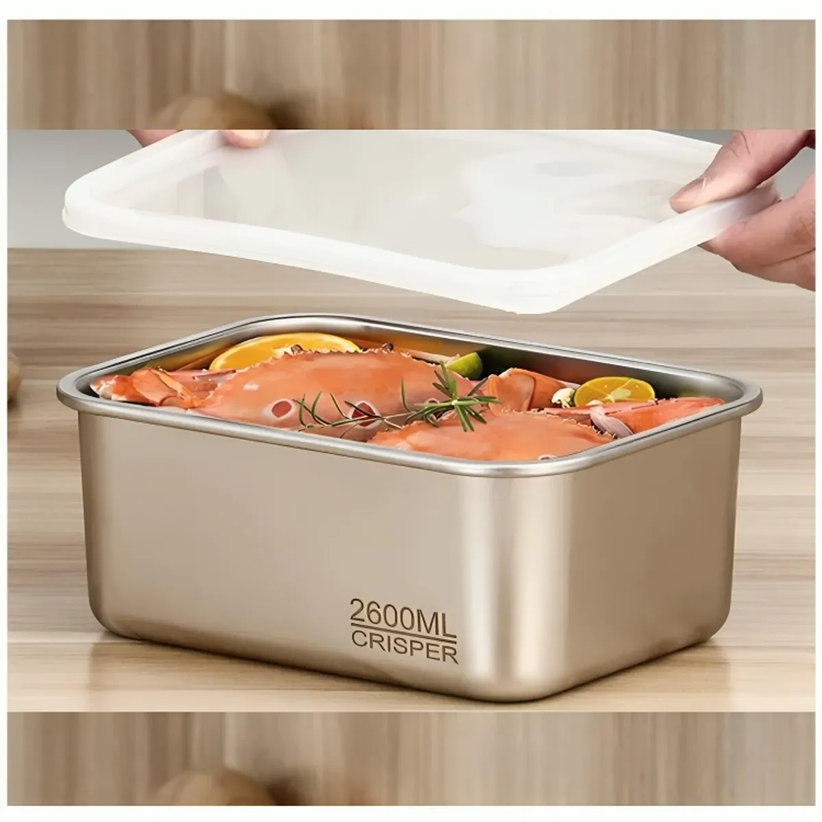 GENERICO - Set 3 Táper de Almacenamiento Alimentos Herméticas de Acero Inoxidable