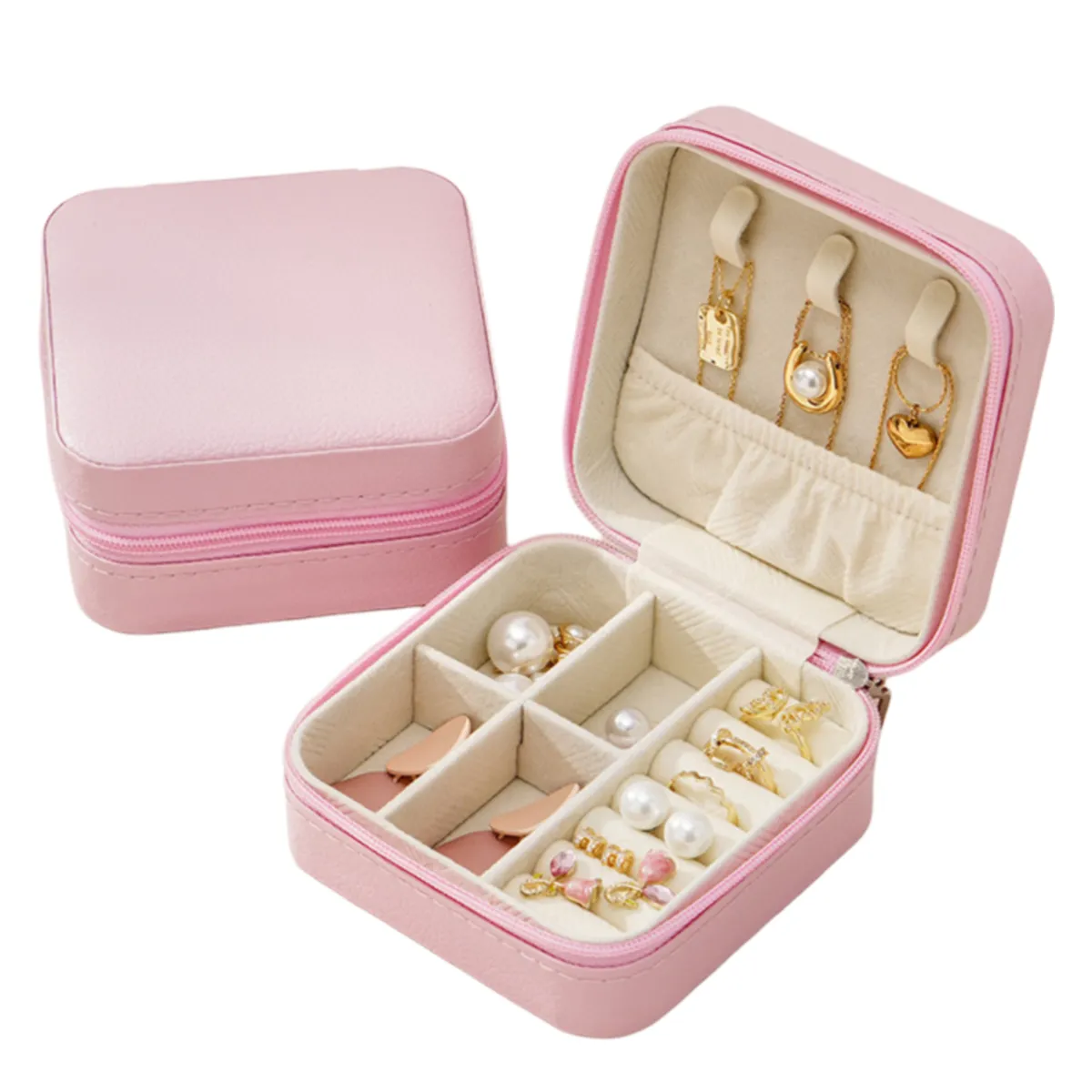 ELMEJORPRECIO - Mini Joyero Portátil Modelo M1 Rosado