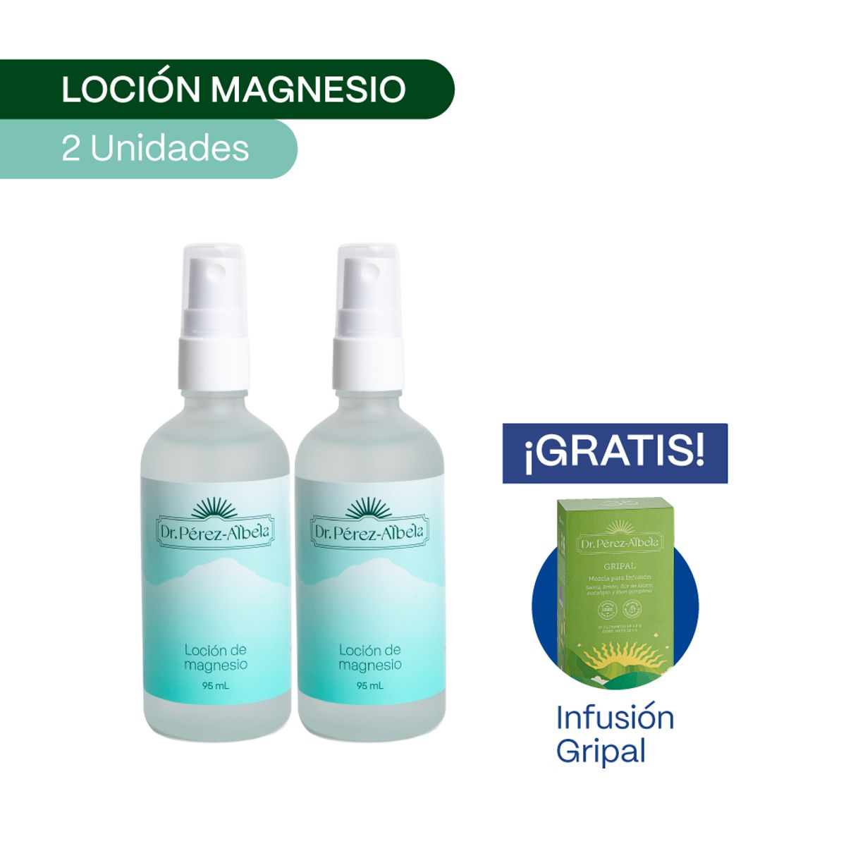 DR PEREZ ALBELA - 2PACK: LOCIÓN DE MAGNESIO x 95 ML