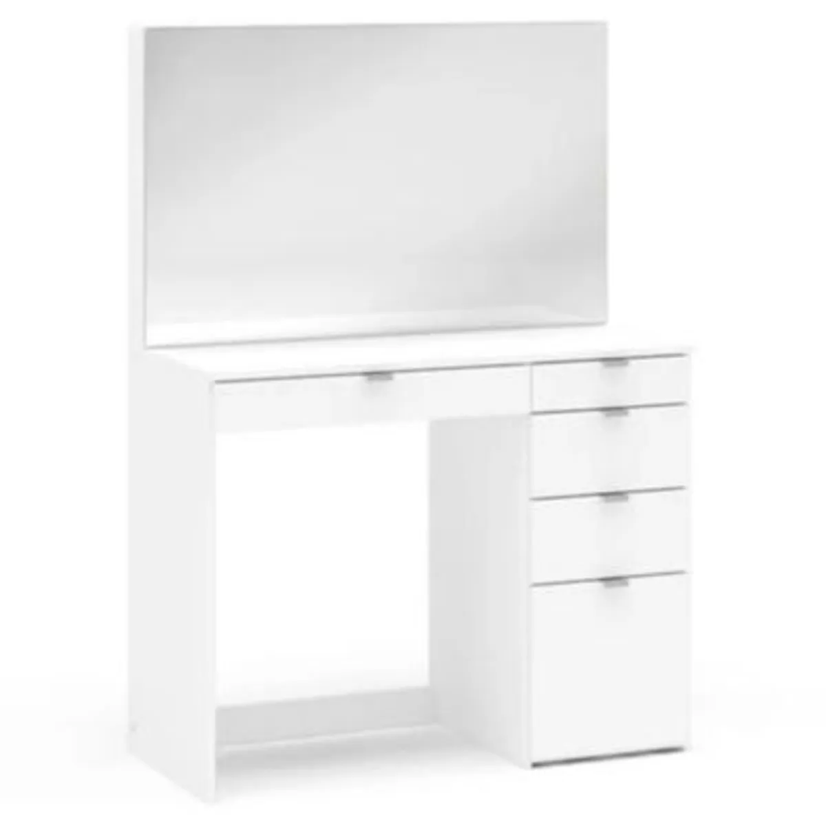 GENERICO - Tocador Moderno Nieves 5 Cajones Blanco R&R Muebles