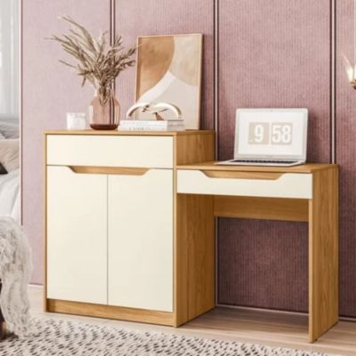 GENERICO - Tocador Moderno Ciccia Duna Blanco R&R Muebles