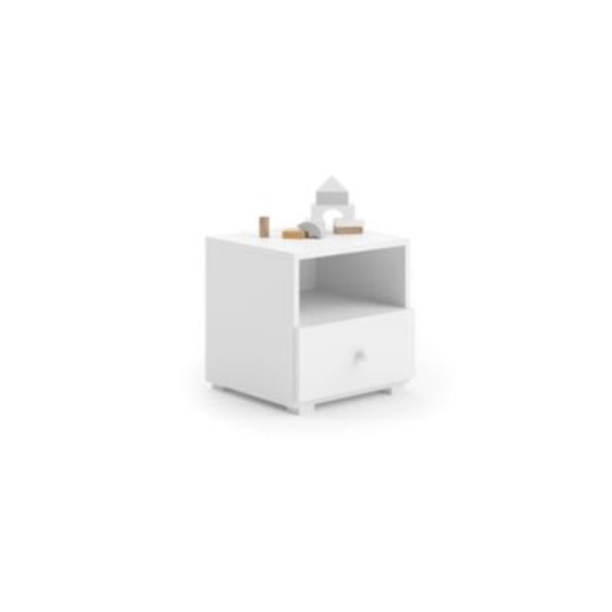 GENERICO - Mesa de Noche Moderno Camus Blanco R&R MUEBLES