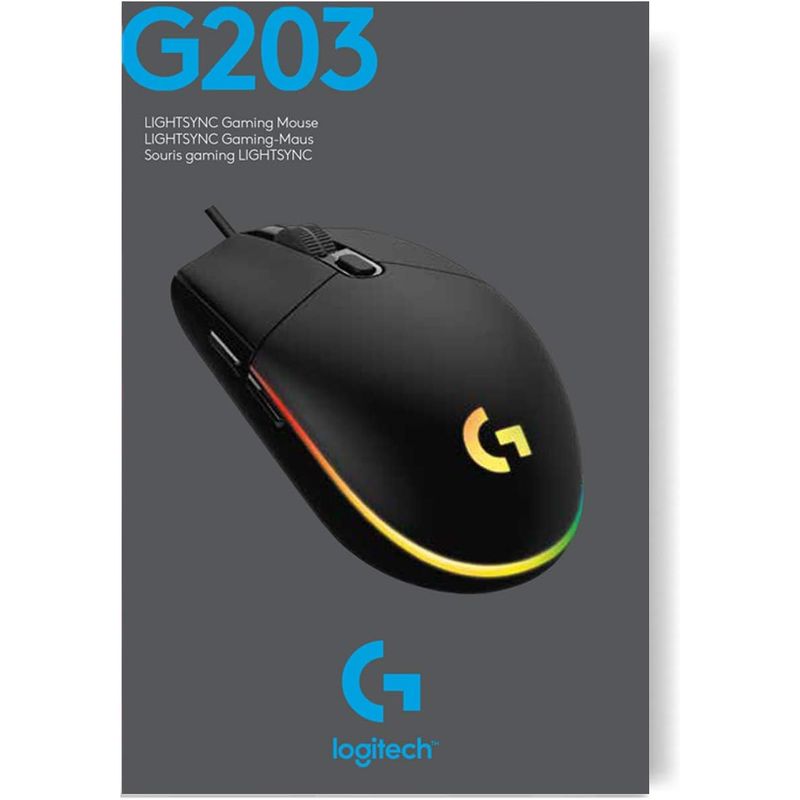 LOGITECH - Mouse Logitech G G203 Lightsync 8000 Dpi Color Negro