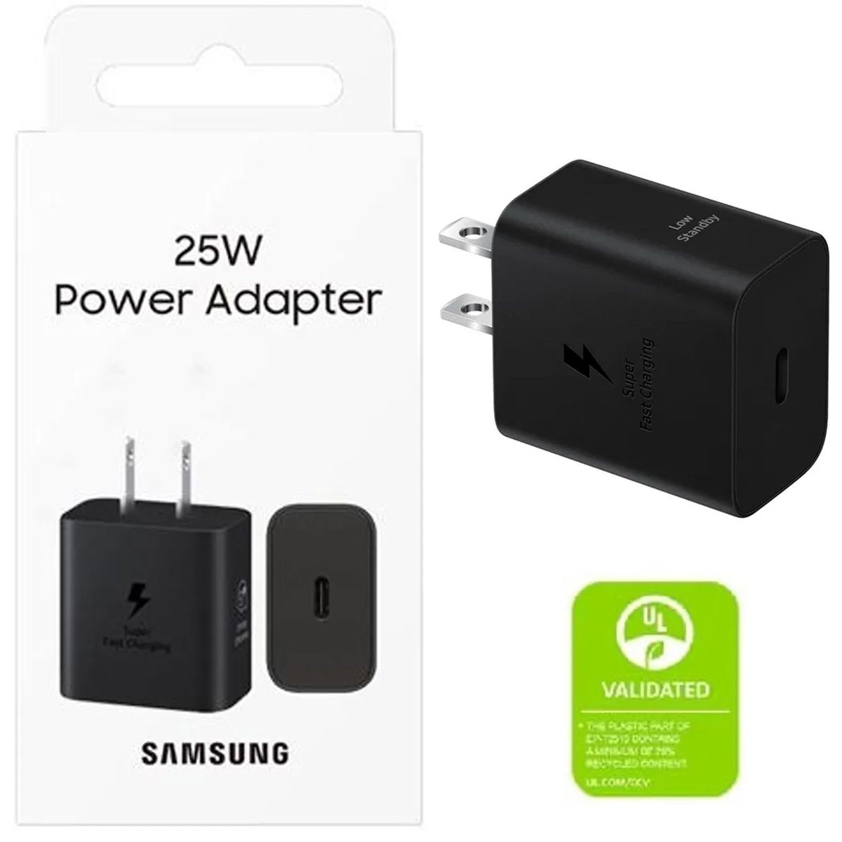 SAMSUNG - Adaptador Gan para Samsung A31 Original de 25W Negro