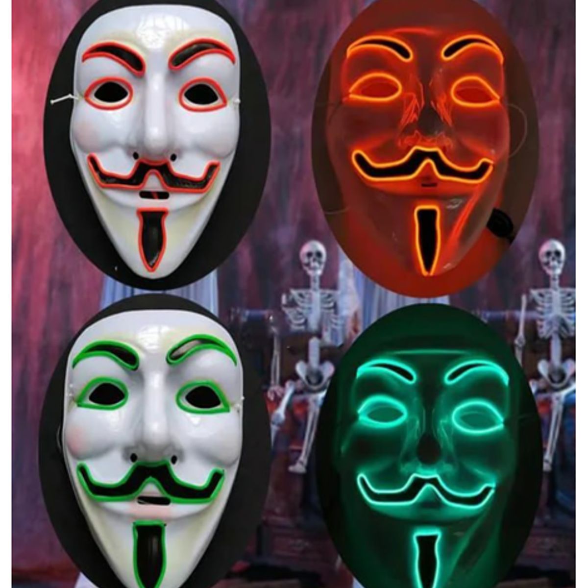 GENERICO - MASCARA ANONYMOUS LED - HALLOWEEN