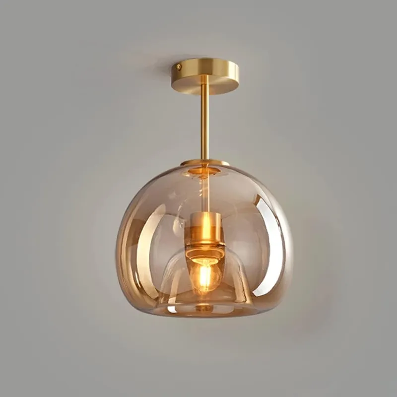 HOME NEAT - Lámpara de Techo vintage de de Bola de Vidrio Ø25cm E27 - Ouro