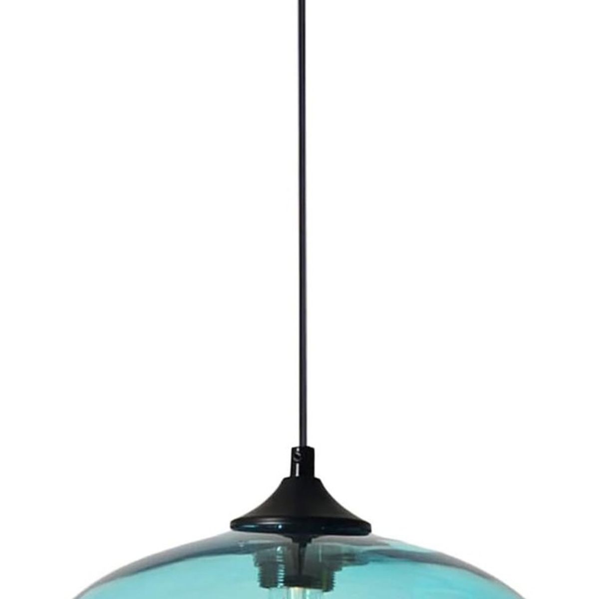 HOME NEAT - Lámpara colgante de Vidrio Vintage Ø28cm E27- Azul