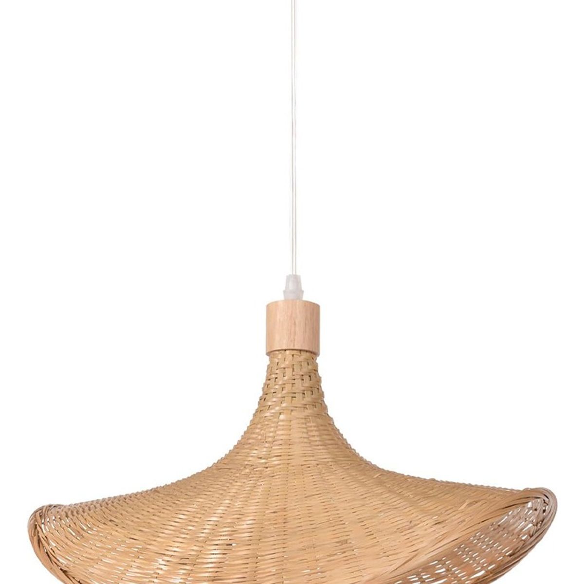 HOME NEAT - Lámpara Colgante de Techo de Bambú Sombrero Design Ø30cm